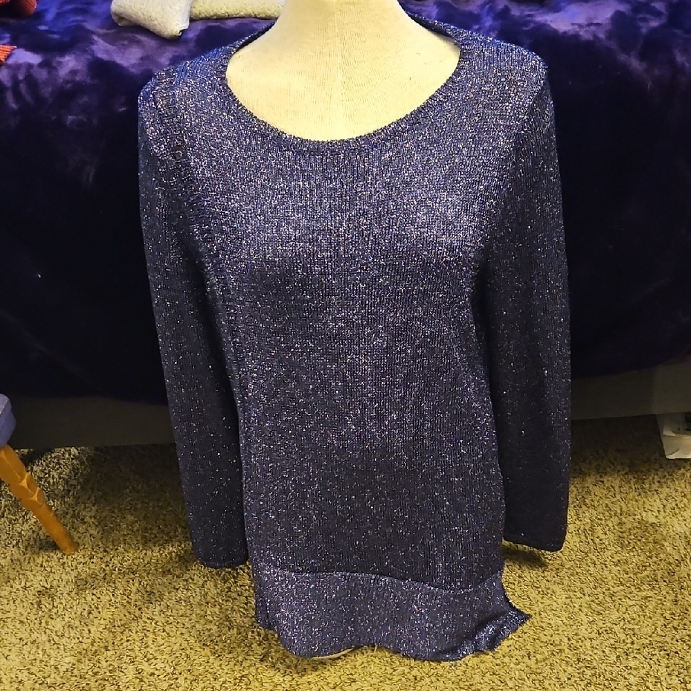 Chico's Shimmering Purple Sweater